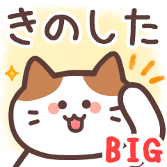 KINOSHITA's Cute Cat BIG Sticker