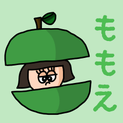 ["Cute name sticker for "Momoe""]