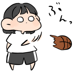 Basketball Girl Gudetarou Line Stickers Line Store