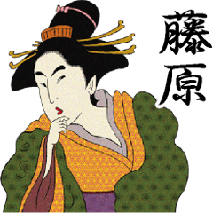 Ukiyoe Sticker (Hujiwara)