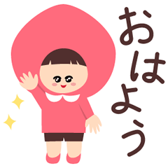 Japanese peach boy sticker