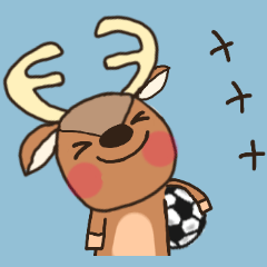 サッカーの好きな鹿【LINEスタンプの日】