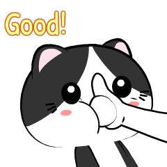 Baby tuxedo cat 7 : Pop-up stickers