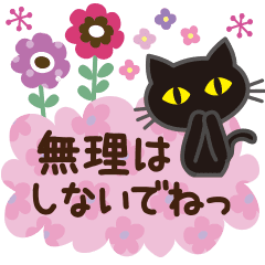 Black Cat2 Kizukai Line Stickers Line Store