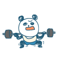 Panda who works out