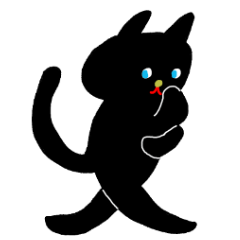 Expressionless black cat 2