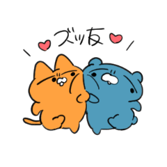 Irritability cat and carefree bear