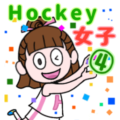 kawaii Hockey Girl Sticker Part4