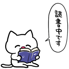 読書中のネコ