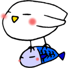 Abe-san of bird Sticker