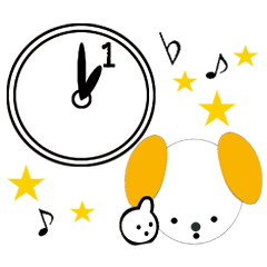 Yellow dog will inform you of the time
