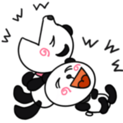 Twin pandas and Aoko