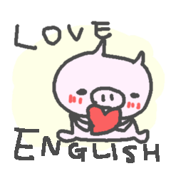 English pop sticker cute pig!