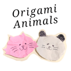 Origami animals sticker english&japanese