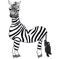 Zebra and crow.