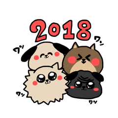 Year end and new year sticker2018