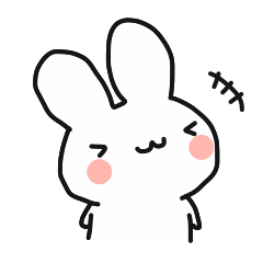 Bunny on Line Sticker day