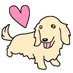 Dog Stamp Dachshund(long hair)