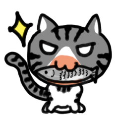 Japanese Tabby Cat Sticker