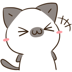 Siamese cat marron Sticker