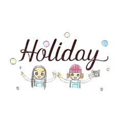 Holiday(kyujitsu) sticker