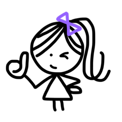 girl with purple bow