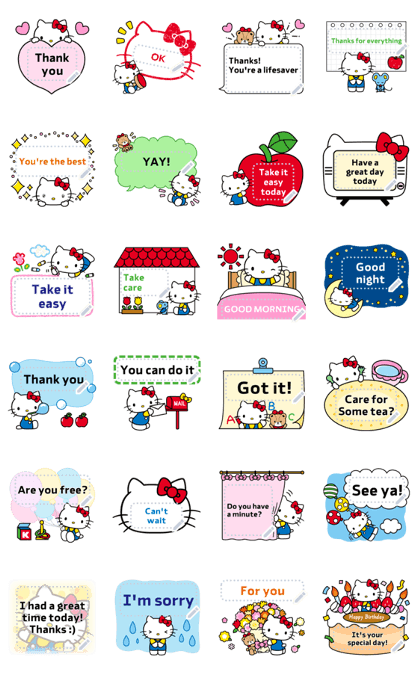 Hello Kitty Message Stickers – LINE stickers