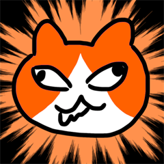 cheering cat (Orange)