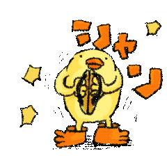 Moving Chick People Piyo Sticker3