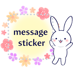 Lovey-dovey rabbit [message white EN]