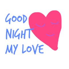 Good Night Heart Stiker Line Line Store