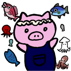 Sticker of Fisher Piggy