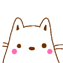 White cat drawing line