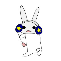 white rabbit and fellow stickers