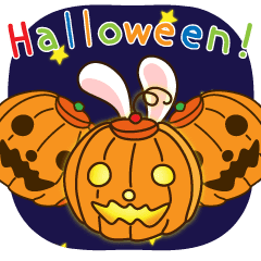 ハッピーハロウィン うさぎ Line スタンプ Line Store