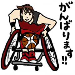 The wheelchair basketball!!(animation)