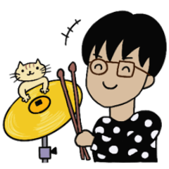 Little drummer boy with cat