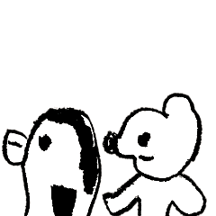 ペンギンとクマのアニメ01