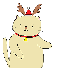 Fat cat Christmas version