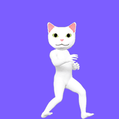 Animated white cat (world)