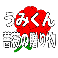 うみくんに送るハートのバラ