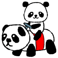 Panda greeting sticker 2