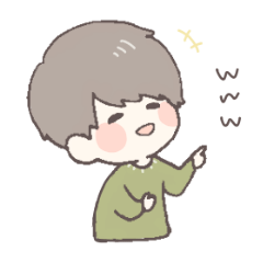 Simple and cute boy sticker