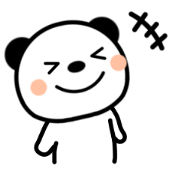 Panda with ears only (LINE Stamp Day)