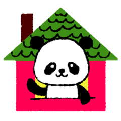 Panda greeting sticker 3
