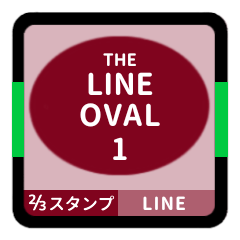 LINE OVAL 1 [2-3][BORDEAUX][LINE]