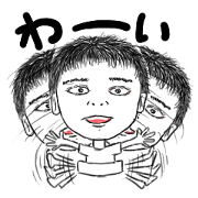 Fun sticker of mametaro