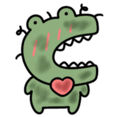 Surreal mini crocodile love explosion