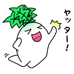 Cute Japanese white radish