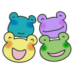 Four colors' frogs 2